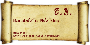 Barabás Médea névjegykártya
